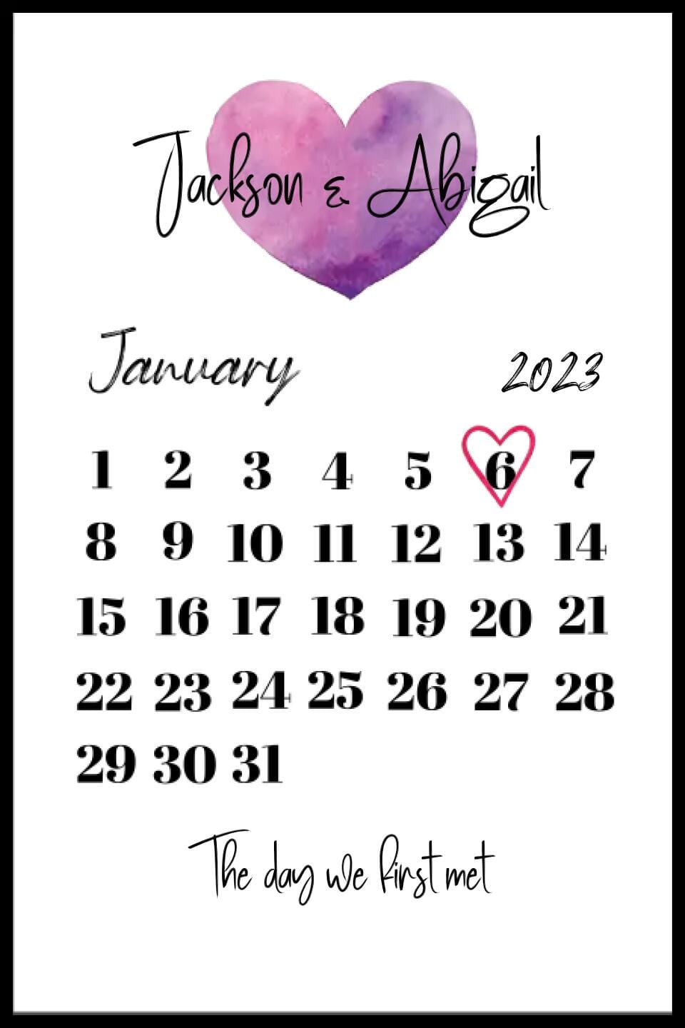 The Day We First... Framed Print